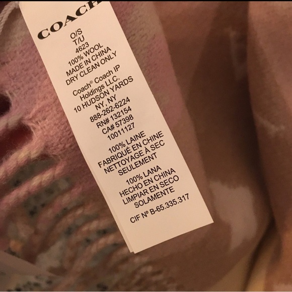 Coach Stars Striped Print Muffler Scarf - Picture 9 of 10